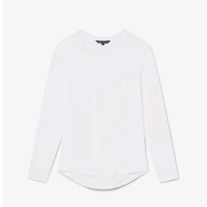 ALLWEAR TENCEL LIGHTWEIGHT LONG SLEEVE TEE WHITE-3 SMALL